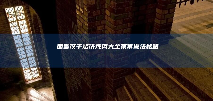 茴香饺子、烙饼、炖肉大全家常做法秘籍